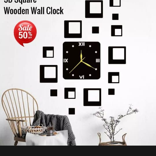 Home Decor Wall Clock Acrylic 24X24